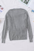 Wrap V Neck Waffle Sweater
